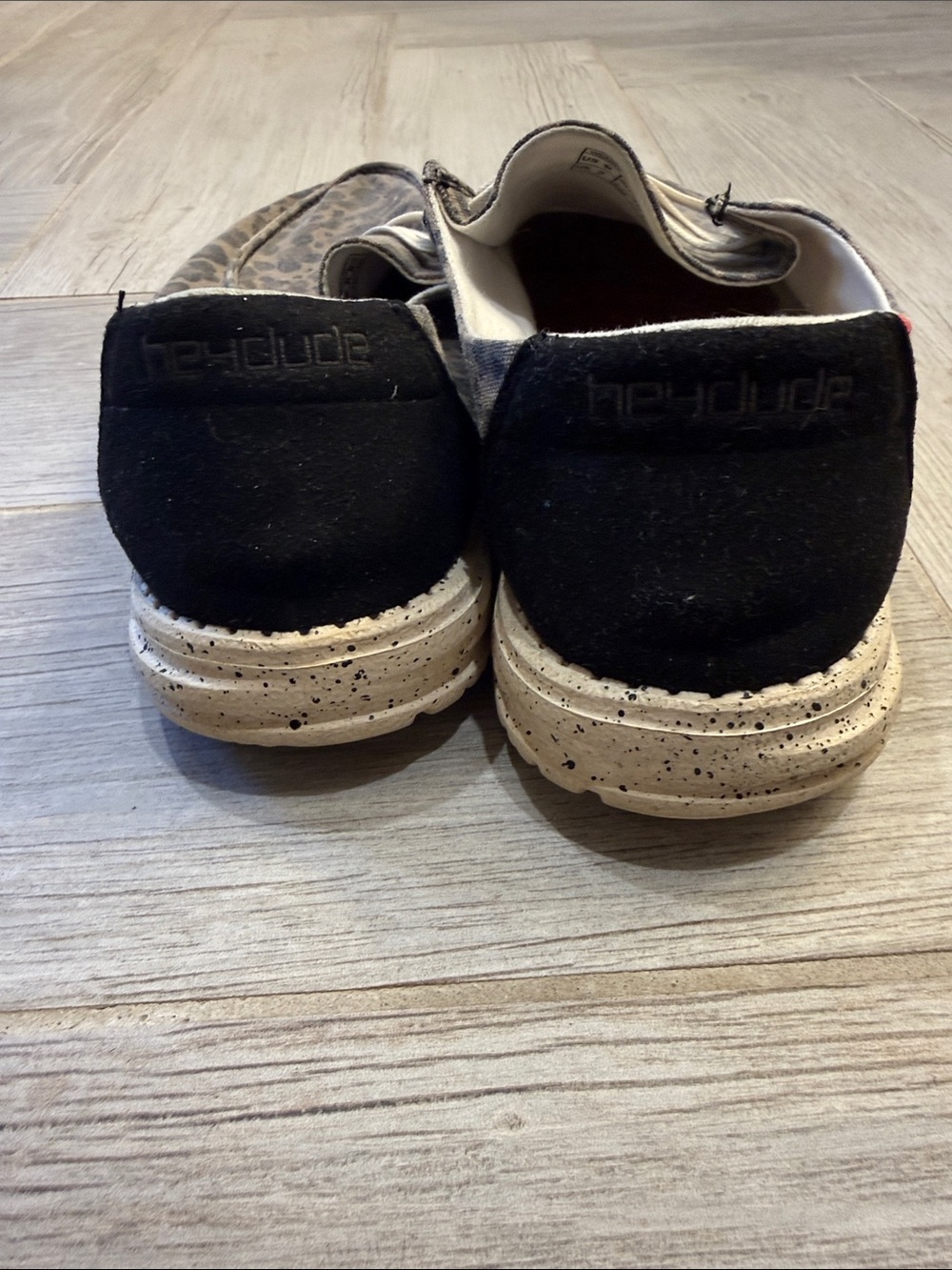 Leopard Print Hey Dude Slip-On Sneakers with Pink Accent - Picture 4 of 8
